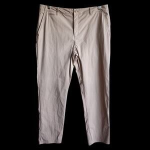 Johnnie-O Prep-Formance Chinos Pants 40x32 Light Khaki Stretch Golf Flat Front